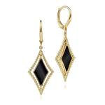 14K Yellow Gold Bujukan Black Onyx Drop Earrings - EG14502Y4JOX-Gabriel & Co.-Renee Taylor Gallery