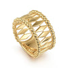 14K Yellow Gold Bujukan Classic Wide Band Ladies Ring-Gabriel & Co.-Renee Taylor Gallery