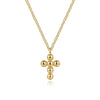 14K Yellow Gold Bujukan Cross Pendant Necklace - NK7074Y4JJJ-Gabriel & Co.-Renee Taylor Gallery