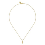 14K Yellow Gold Bujukan Cross Pendant Necklace - NK7074Y4JJJ-Gabriel & Co.-Renee Taylor Gallery