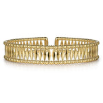 14K Yellow Gold Bujukan Cuff Bracelet - BG4723-62Y4JJJ-Gabriel & Co.-Renee Taylor Gallery