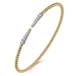 14K Yellow Gold Bujukan Diamond Spikes Split Bangle-Gabriel & Co.-Renee Taylor Gallery