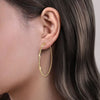 14K Yellow Gold Bujukan Hoop Pyramid Earrings - EG14746Y4JJJ-Gabriel & Co.-Renee Taylor Gallery