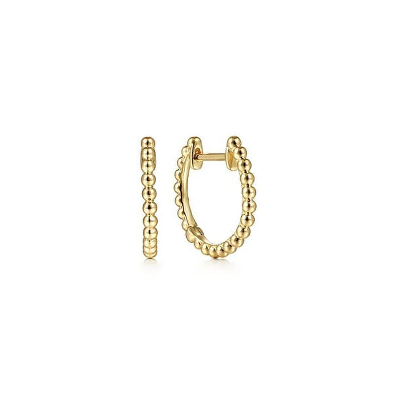 14K Yellow Gold Bujukan Huggie Earrings - EG14010Y4JJJ-Gabriel & Co.-Renee Taylor Gallery