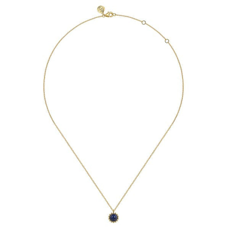 14K Yellow Gold Bujukan Lapis Pendant Necklace - NK7652Y4JLP-Gabriel & Co.-Renee Taylor Gallery