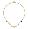 14K Yellow Gold Bujukan Lapis and White Sapphire Droplet Necklace - NK7659Y4JMC-Gabriel & Co.-Renee Taylor Gallery