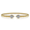 14K Yellow Gold Bujukan Pave Diamond Split Bangle Bracelet - BG5048-62Y45JJ-Gabriel & Co.-Renee Taylor Gallery