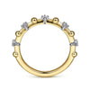 14K Yellow Gold Bujukan and Diamond Station Alternating Ring - LR51703Y45JJ-Gabriel & Co.-Renee Taylor Gallery