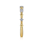 14K Yellow Gold Bujukan and Diamond Station Alternating Ring - LR51703Y45JJ-Gabriel & Co.-Renee Taylor Gallery