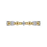 14K Yellow Gold Bujukan and Diamond Station Alternating Ring - LR51703Y45JJ-Gabriel & Co.-Renee Taylor Gallery