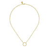 14K Yellow Gold Chain Necklace w/ Bujukan Circle - NK7131Y4JJJ-Gabriel & Co.-Renee Taylor Gallery