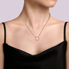 14K Yellow Gold Chain Necklace w/ Bujukan Circle - NK7131Y4JJJ-Gabriel & Co.-Renee Taylor Gallery