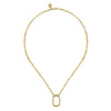 14K Yellow Gold Chain Necklace with Rectangle Drop - NK7151Y4JJJ-Gabriel & Co.-Renee Taylor Gallery