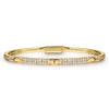 14K Yellow Gold Diamond Bangle w/ Pyramid Rhombus Stations - BG4187-65Y45JJ-Gabriel & Co.-Renee Taylor Gallery