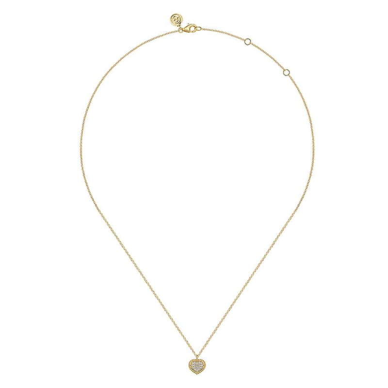 14K Yellow Gold Diamond Bujukan Heart Necklace - NK7440Y45JJ-Gabriel & Co.-Renee Taylor Gallery