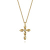 14K Yellow Gold Diamond Cross Necklace - NK7654Y45JJ-Gabriel & Co.-Renee Taylor Gallery