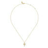 14K Yellow Gold Diamond Cross Necklace - NK7654Y45JJ-Gabriel & Co.-Renee Taylor Gallery