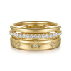 14K Yellow Gold Diamond Easy Stackable Ladies Ring-Gabriel & Co.-Renee Taylor Gallery