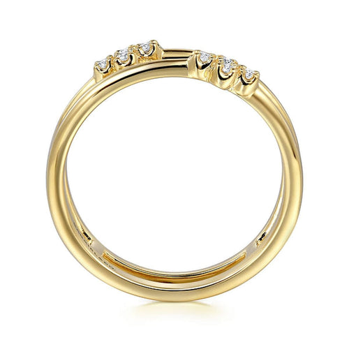 14K Yellow Gold Diamond Easy Stackable Ring - LR52494Y45JJ-Gabriel & Co.-Renee Taylor Gallery