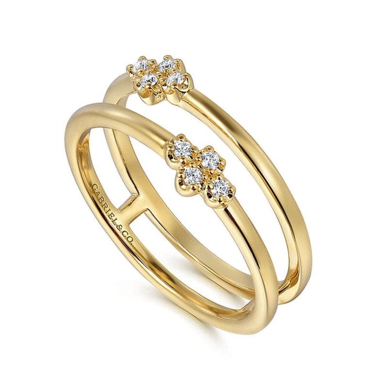 14K Yellow Gold Diamond Easy Stackable Ring - LR52494Y45JJ-Gabriel & Co.-Renee Taylor Gallery