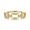 14K Yellow Gold Diamond Link Chain Ladies Ring - LR52499Y45JJ-Gabriel & Co.-Renee Taylor Gallery