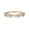 14K Yellow Gold Diamond Marquise Shape Bujukan Stackable Ring-Gabriel & Co.-Renee Taylor Gallery