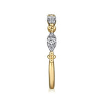 14K Yellow Gold Diamond Marquise Shape Bujukan Stackable Ring-Gabriel & Co.-Renee Taylor Gallery