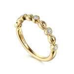 14K Yellow Gold Diamond Marquise Shape Stackable Ring - LR52293Y45JJ-Gabriel & Co.-Renee Taylor Gallery