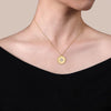 14K Yellow Gold Diamond Medallion Necklace w/ Diamond Star - NK6941Y45JJ-Gabriel & Co.-Renee Taylor Gallery