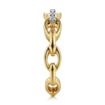 14K Yellow Gold Oval Chain Link Diamond Ring - LR51461Y45JJ-Gabriel & Co.-Renee Taylor Gallery