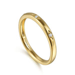 14K Yellow Gold Diamond Stackable Ladies Ring-Gabriel & Co.-Renee Taylor Gallery