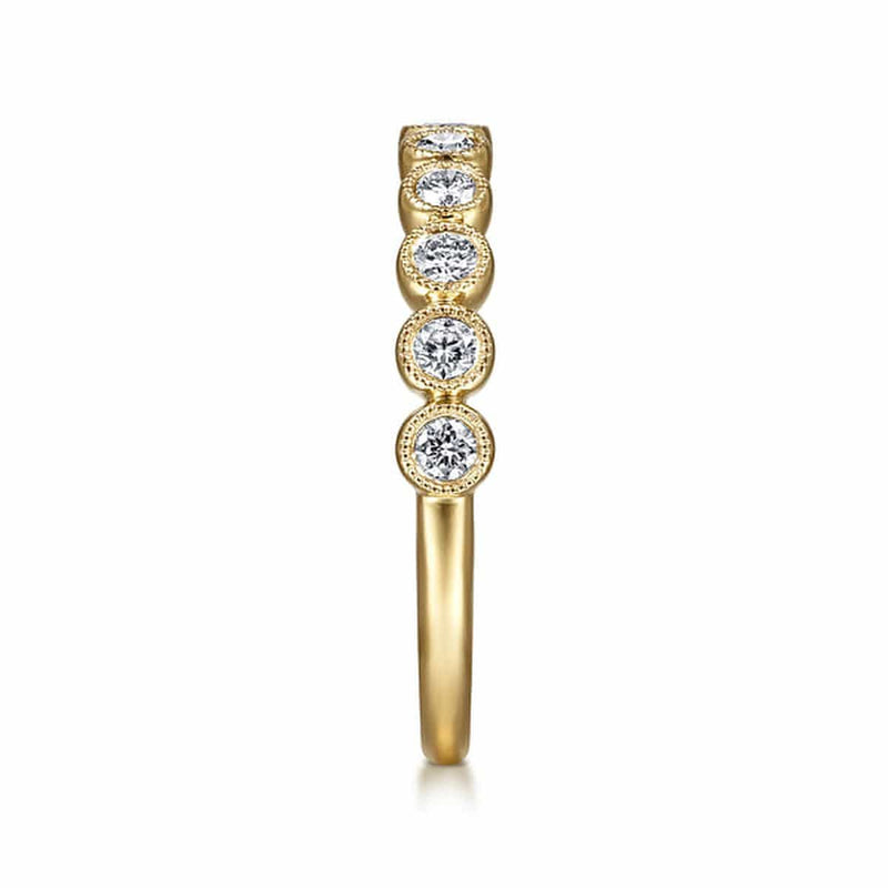 14K Yellow Gold Diamond Stackable Ring - LR51932Y45JJ-Gabriel & Co.-Renee Taylor Gallery