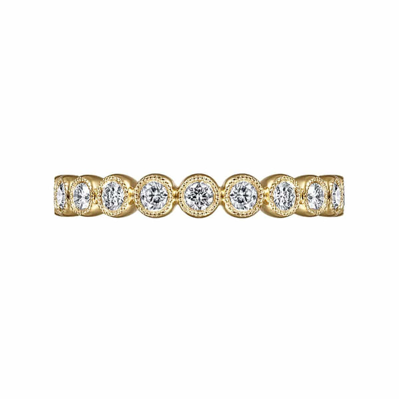 14K Yellow Gold Diamond Stackable Ring - LR51932Y45JJ-Gabriel & Co.-Renee Taylor Gallery