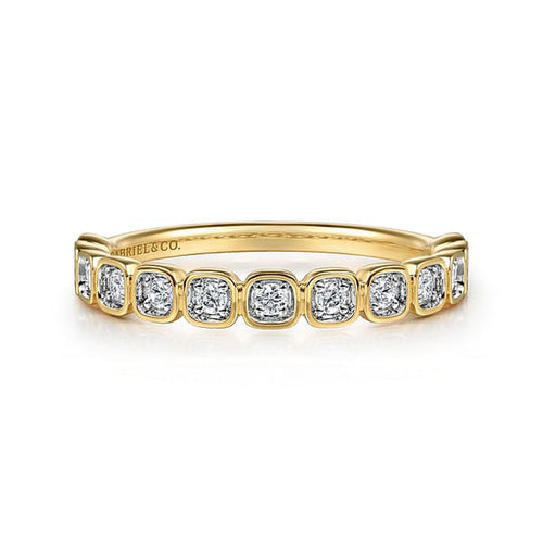 14K Yellow Gold Diamond Stackable Ring - LR52663Y45JJ-Gabriel & Co.-Renee Taylor Gallery