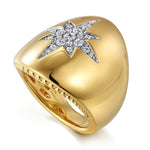 14K Yellow Gold Diamond Starburst Ladies' Ring - LR52424Y45JJ-Gabriel & Co.-Renee Taylor Gallery