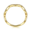 14K Yellow Gold Diamond Wave Stackable Ladies Ring - LR52512Y45JJ-Gabriel & Co.-Renee Taylor Gallery