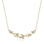 14K Yellow Gold Floral Branch Diamond Necklace - NK6201Y45JJ-Gabriel & Co.-Renee Taylor Gallery