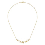 14K Yellow Gold Floral Branch Diamond Necklace - NK6201Y45JJ-Gabriel & Co.-Renee Taylor Gallery