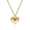 14K Yellow Gold Puff Heart Pendant Necklace - NK6478Y4JJJ-Gabriel & Co.-Renee Taylor Gallery