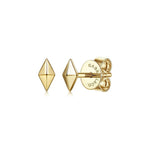 14K Yellow Gold Pyramid Stud Earrings - EG14003Y4JJJ-Gabriel & Co.-Renee Taylor Gallery