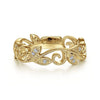 14K Yellow Gold Scrolling Floral Diamond Ring - LR4593Y45JJ-Gabriel & Co.-Renee Taylor Gallery