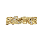 14K Yellow Gold Scrolling Floral Diamond Ring - LR4593Y45JJ-Gabriel & Co.-Renee Taylor Gallery