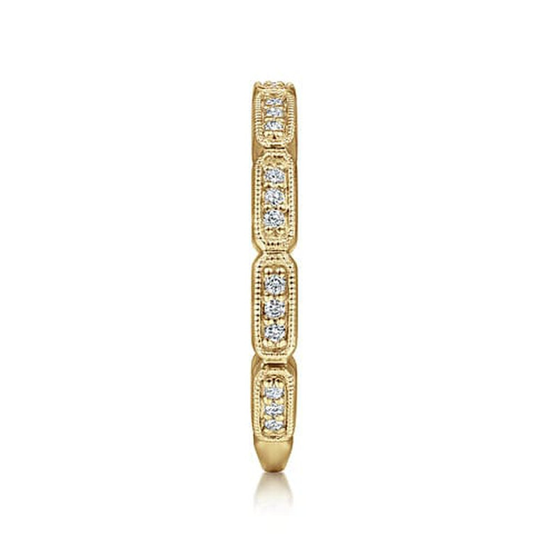 14K Yellow Gold Segmented Diamond Stackable Ring - LR51176Y45JJ-Gabriel & Co.-Renee Taylor Gallery