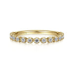 14K Yellow Gold Single Prong Diamond Band - LR51698Y45JJ-Gabriel & Co.-Renee Taylor Gallery