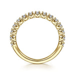 14K Yellow Gold Single Prong Diamond Band - LR51698Y45JJ-Gabriel & Co.-Renee Taylor Gallery