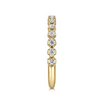 14K Yellow Gold Single Prong Diamond Band - LR51698Y45JJ-Gabriel & Co.-Renee Taylor Gallery