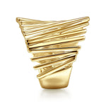 14K Yellow Gold Stacked Bar Cage Ring - LR51877Y4JJJ-Gabriel & Co.-Renee Taylor Gallery