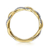 14K Yellow Gold Twisted Diamond Stackable Ring - LR50886Y45JJ-Gabriel & Co.-Renee Taylor Gallery