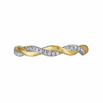 14K Yellow Gold Twisted Diamond Stackable Ring - LR50886Y45JJ-Gabriel & Co.-Renee Taylor Gallery