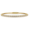 14K Yellow Gold Two Row Diamond Bangle - BG4009-62Y45JJ-Gabriel & Co.-Renee Taylor Gallery